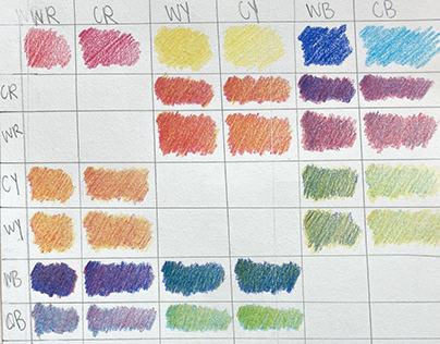 Warm v. Cool Color Mixing Grid