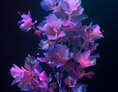 luxury iridescent purple flowers texture background