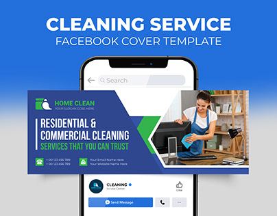 Cleaning Company Facebook Cover Design