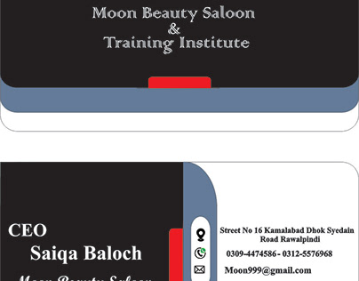 Moon Beauty Saloon Business Card Design