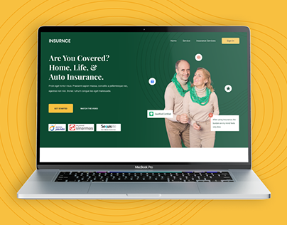 Insurance Web Landing Page Presentation