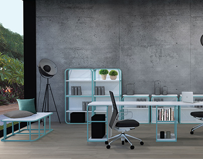 FLEXI FRAME - office modular furniture design