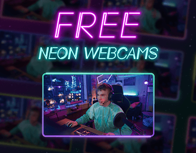 Free Animated Neon Webcam Overlay Pack