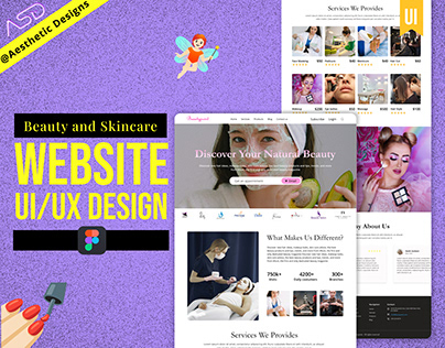 Beauty salon landing page design, Responsive web design