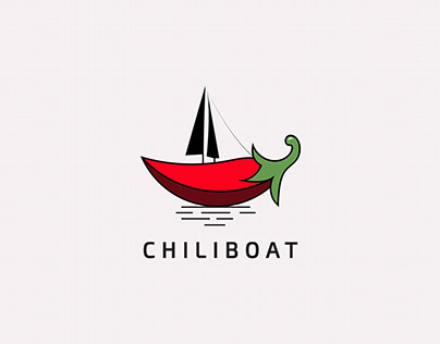 Chiliboat logo design. Hot boat logo