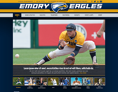 Emory Eagles Athletics Website Design - UI/UX