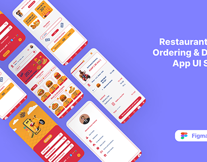 Restaurant Food Ordering & Delivery App UI Set