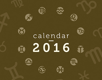 Calendar 2016 - Zodiac Edition