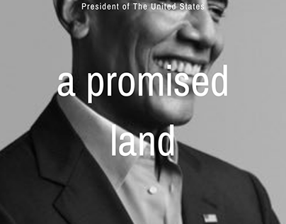Redesign of the book cover of "A Promised Land"