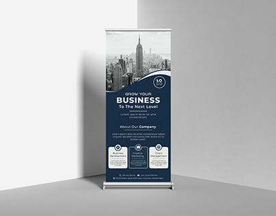 Business Promotion Roll up Banner Design