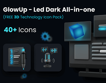 Free 3D technology icons