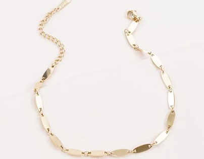 Oval Rolo Chain Anklet | Azoroh