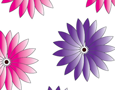 Flower alignment with gradient color