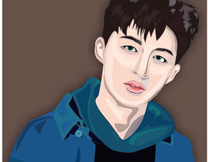 Kim Hanbin (B.I of iKON) vector art