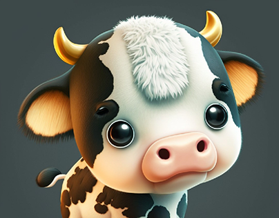 Cow cute 4k