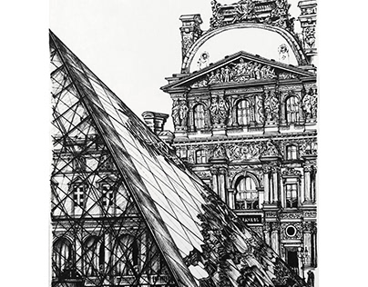 Louvre Museum on DIN A5