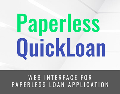Web interface for paperless loan application