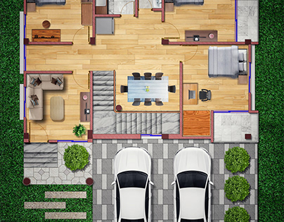 Colored Floor Plan (Parents' House)- Ground Floor