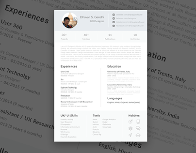 Free One Page Sketch Resume Template