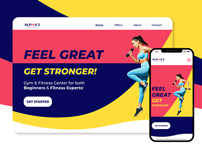 Alpha's Gym - Website UI, Branding & SocMed Graphics