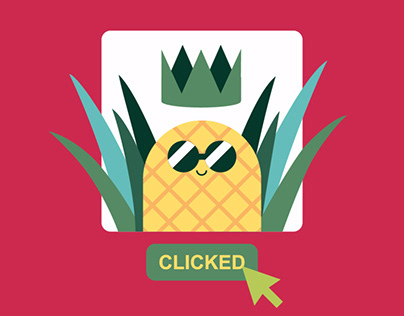 created a pineapple animation in after effects