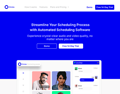 Landing page for a booking saas website