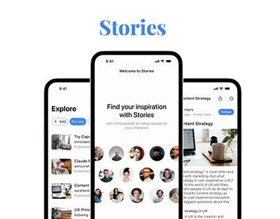 Story Writing and Sharing App UX/UI