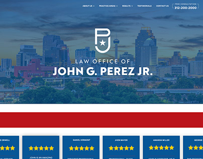 John G. Perez Lawyer Website design