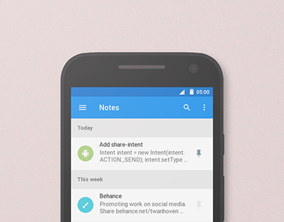 uNote, Material Design Android App