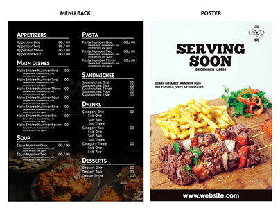 Restaurant Collateral Designs
