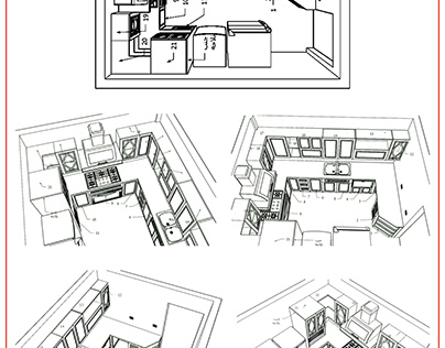 One of Kitchen Shop Drawing