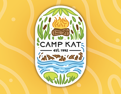 Camp Kat | Sticker Design