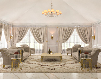 Classical and luxurious living area