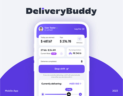 Delivery Buddy | Mobile app for food delivery employees
