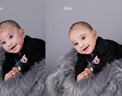 Baby portrait retouching