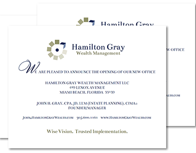 Hamilton Gray Wealth Management Postcard