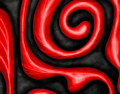 Illustration, abstracto red, black