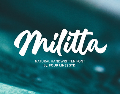 Militta// Bold Hanwritten Font// Bold Script Font