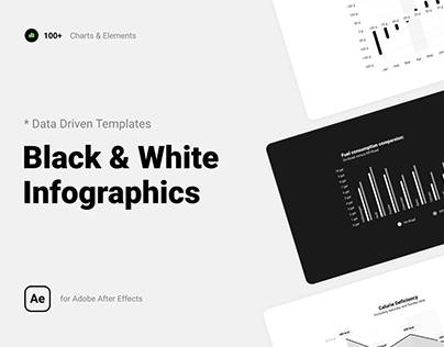 Black & White Infographics Template