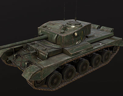 3D model WWII tank A34 Comet