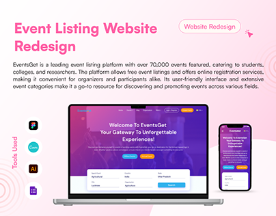 Event Listing Website Redesign Project