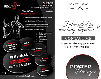 Poster for a PT Trainer