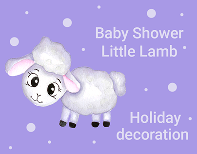Baby Shower Little Lamb. Holiday decoration