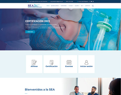 Página Web / Sociedad Ecuatoriana de Anestesiología