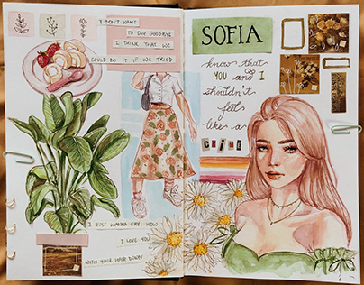 Sofia by Clairo Sketchbook Spread