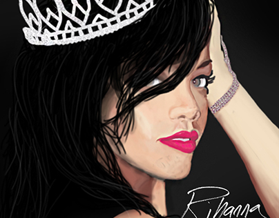 Rihanna. drawing by Dmitry Shapovalov [Boss Trilla]