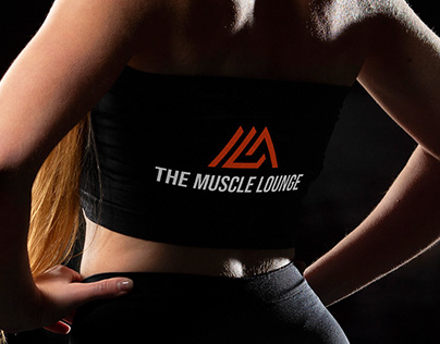 The Muscle lounge logo brand identity