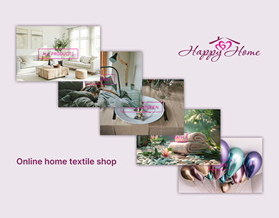 Website presentation for online home textile shop