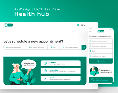 Re-Design Health hub - Ux/Ui Real Case