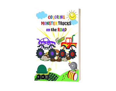 Coloring Monster Trucks on the Road